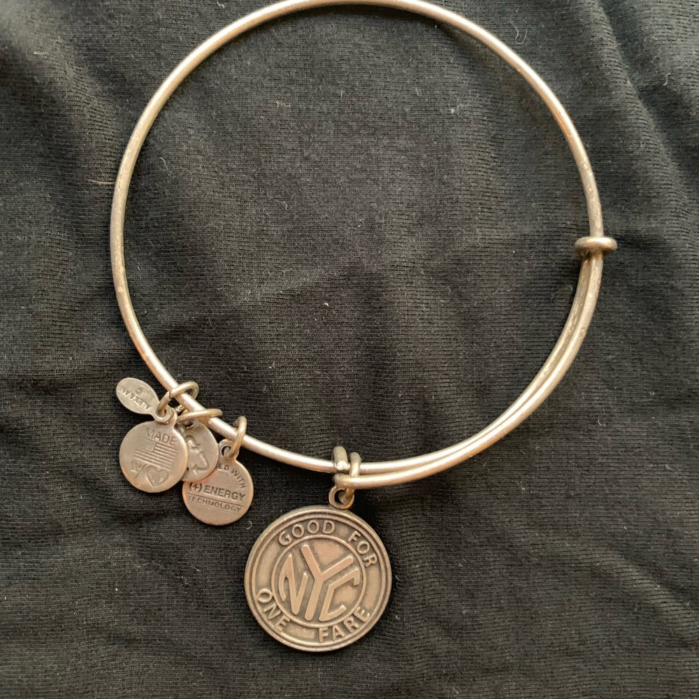 Alex and Ani NYC Subway Token Silver Bracelet
